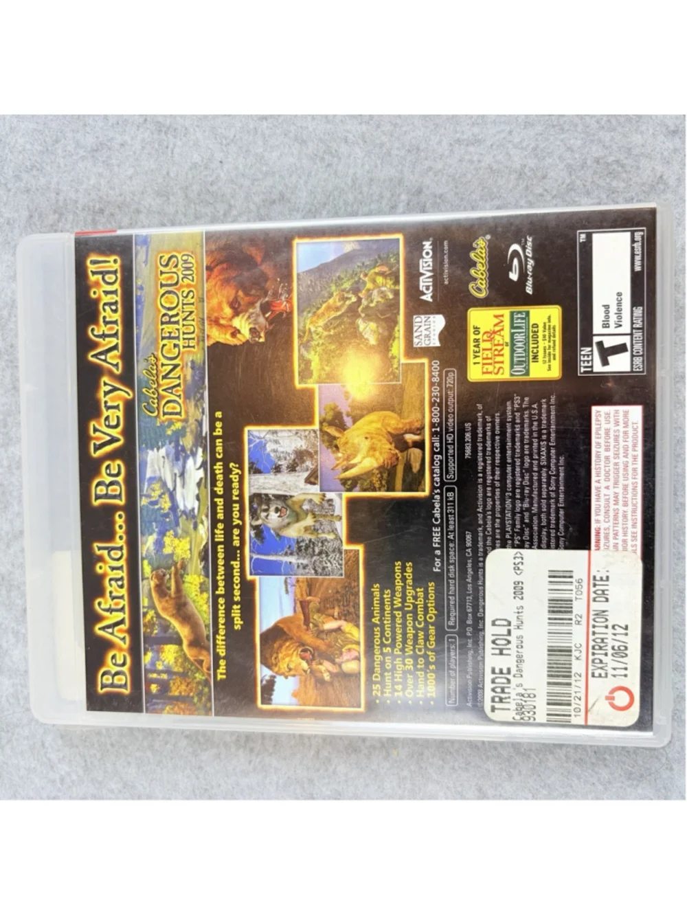 Cabela's Dangerous Hunts 2009 Sony PlayStation 3 Complete with Manual - Tested